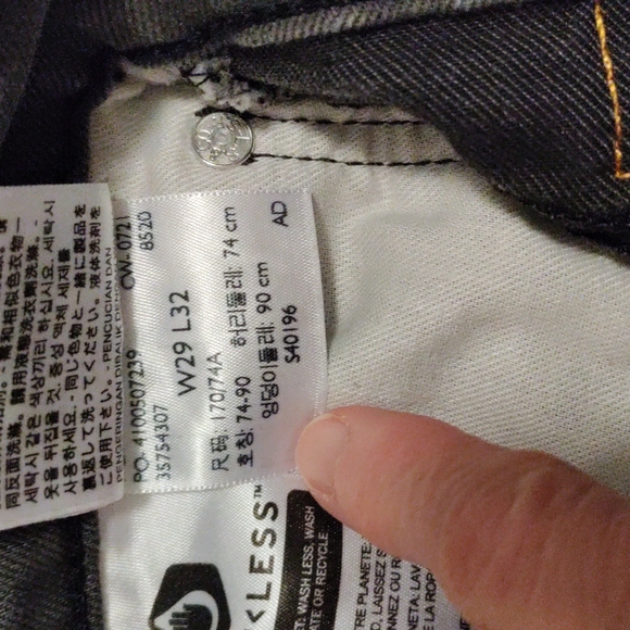 Levi's 511 men's size W29 L32 slim fit gray jeans - Picture 4 of 6